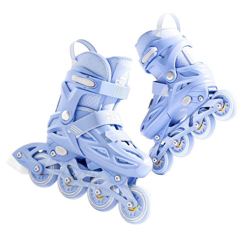 PEAK Roller Skates, Children's Inline Skates, Complete Set for Boys And Girls, Birthday Gift [Suitable for Primary And Secondary School Roller Skating Classes], Blue, Size L