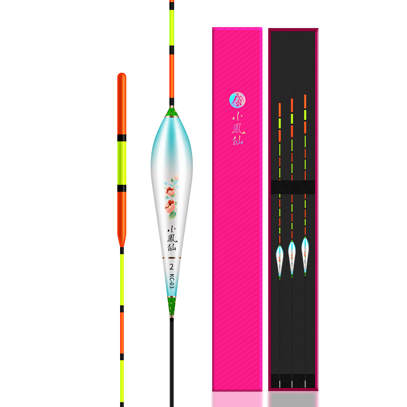 Xiaofengxian Fishing Float Set, Bold And Eye-Catching, Highly Sensitive Hollow Tail, Three-Piece Pack, Carp And Crucian Carp Floats, Wild Fishing, Black Pit Floats