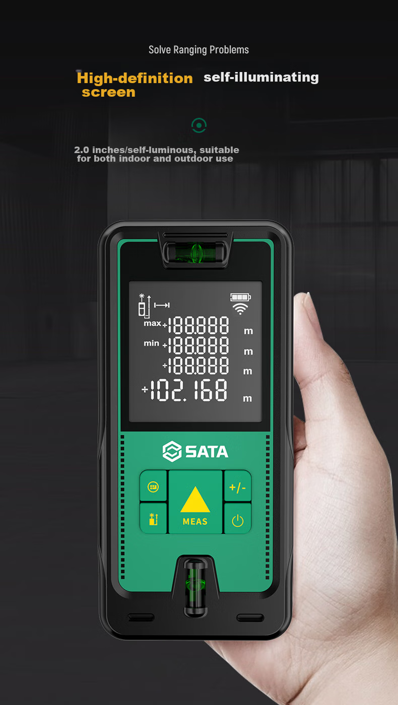 Shida SATA Laser Rangefinder, Handheld Infrared Measuring Ruler, High-Precision Electronic Room Measuring Instrument, D05905A 11