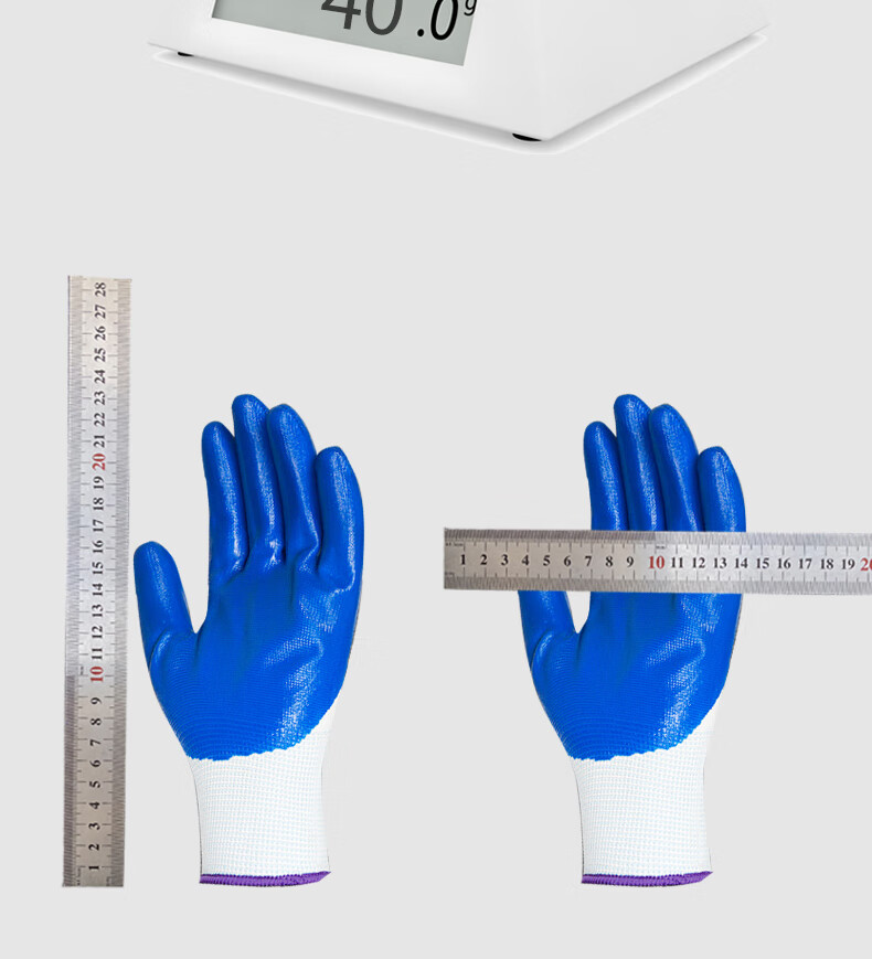 Shengfang Nitrile Coated Gloves, 12 Pairs/pack, Protective Wear-Resistant Oil-Resistant Latex Rubber Coated, for Construction Site Handling 15