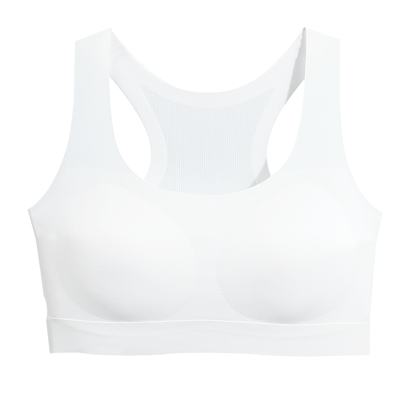 Hodohome Girls' Underwear, Puberty Stage Two Mesh Breathable Bra, Seamless Wireless Vest, 026 White B85
