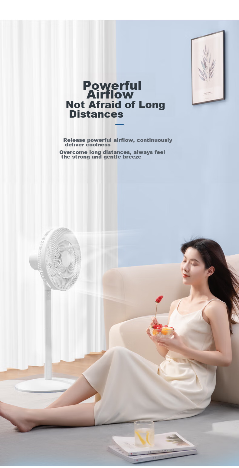 SINGFUN Home Electric Fan, Floor Fan, Beige Fan, Energy-Saving Dorm Small Fan, Table And Floor Fan, Air Circulation Fan, Quiet High-Volume Fan DLD-D17 5