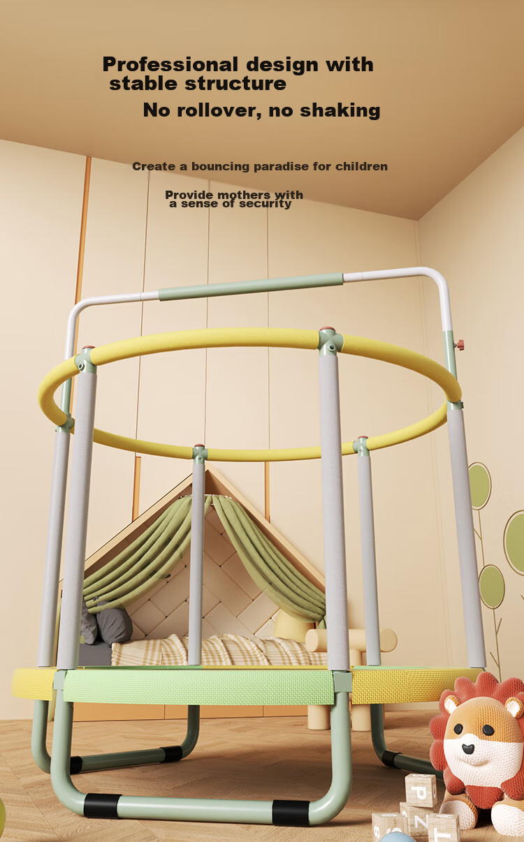 JD Original Trampoline with Enclosure, Indoor Bouncy Bed for Children And Babies, Home Fitness Exercise Equipment 30