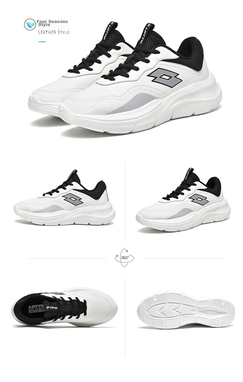 LOTTO Running Shoes for Men, Autumn Sports Casual Shoes, Shock-Absorbing And Rebound Running Shoes for Men, 1170P Black, Size 39 16