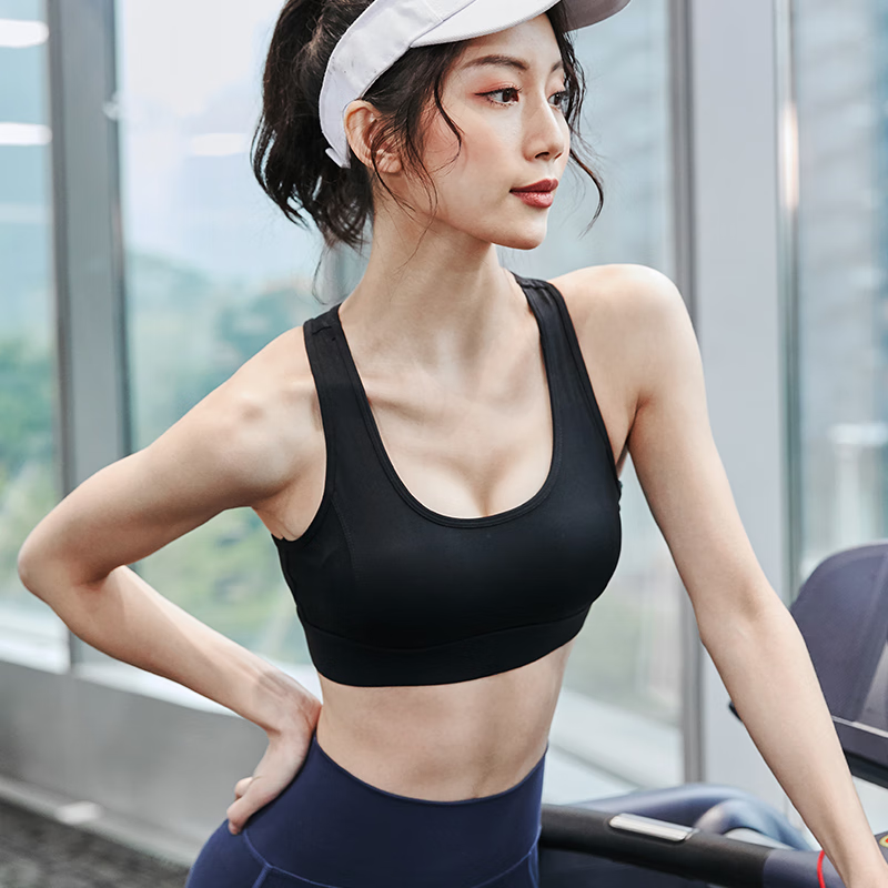 MINISO High-Intensity Sports Bra for Women, Running Anti-Shock Anti-Sagging Side Support Yoga Pilates Training Beautiful Back Vest Brassiere