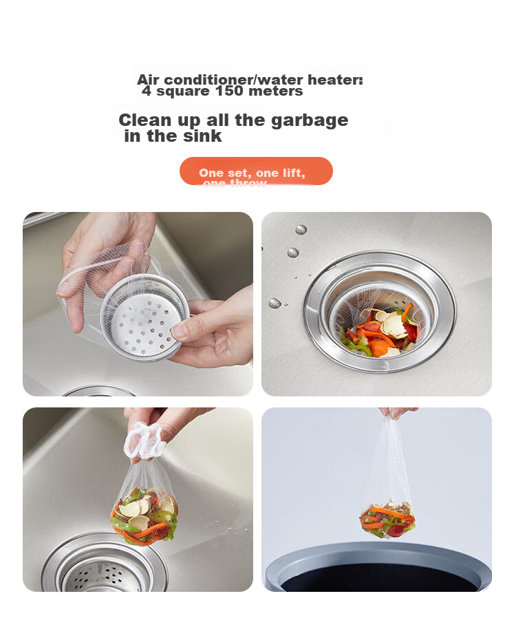 YOUAO Kitchen Sink Strainer, 400 Disposable Drain Filters, Sink Filter for Dishwashing, Floor Drain Filter, Vegetable Washing Basin Strainer 3