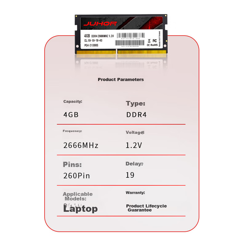 JUHOR 16GB DDR4 2666 Laptop Memory Module 7