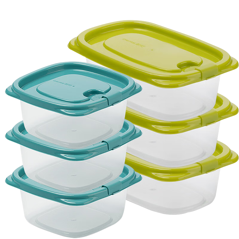 CHAHUA Refrigerator Storage Containers, Picnic Boxes, Lunch Boxes, Dumpling Freezer Containers, Sealed Boxes, Bento Boxes, Storage Containers, 6-Piece Set