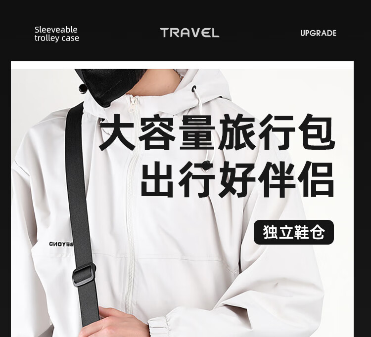 Lehuolvxing Fitness Bag with Wet And Dry Separation, Men's Travel Luggage Handheld Large Capacity Sports Bag, Short-Distance Business Trip Crossbody Backpack 1