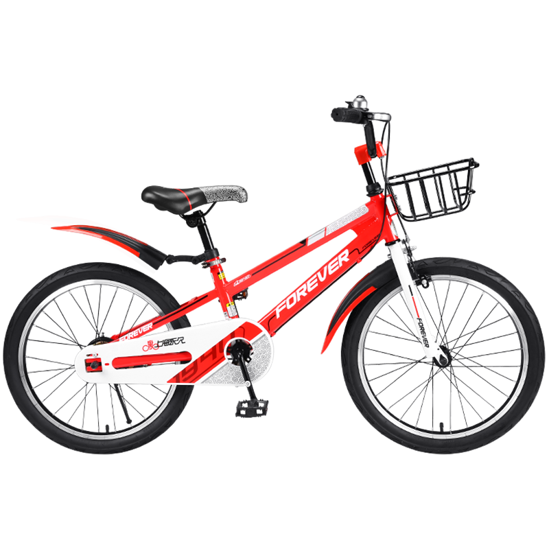 FOREVER Children's Bicycle, Big Kids' Bike, 20-Inch Pedal Balance Bike, Student Bicycle, Youth Mountain Bike, Red