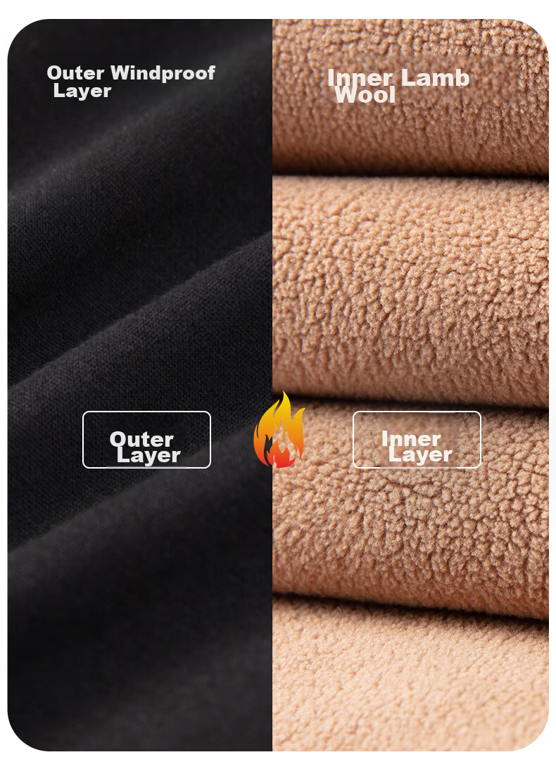 Yiershuang [Duck Down And Lamb Wool 3-Layer Thickened] Thermal Underwear for Men, Fleece-Lined Cotton Autumn Pants 3