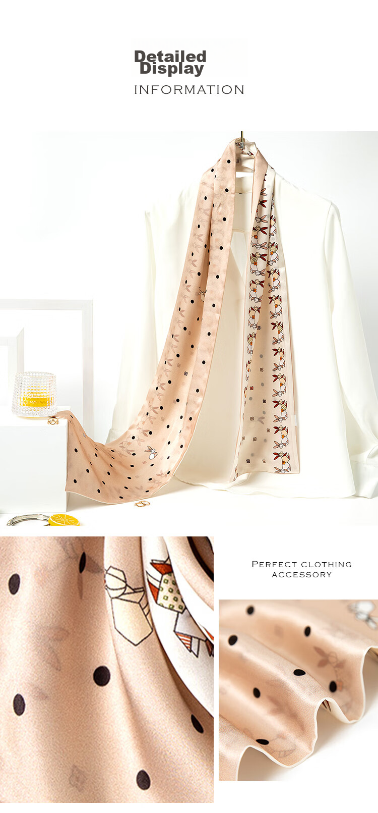 Sijie [Over 10,000 Sold] Silk Scarf for Women, Mid-Autumn Festival Long Scarf, 100% Mulberry Silk, Wealthy Leader Scarf, Gift Wrap 7