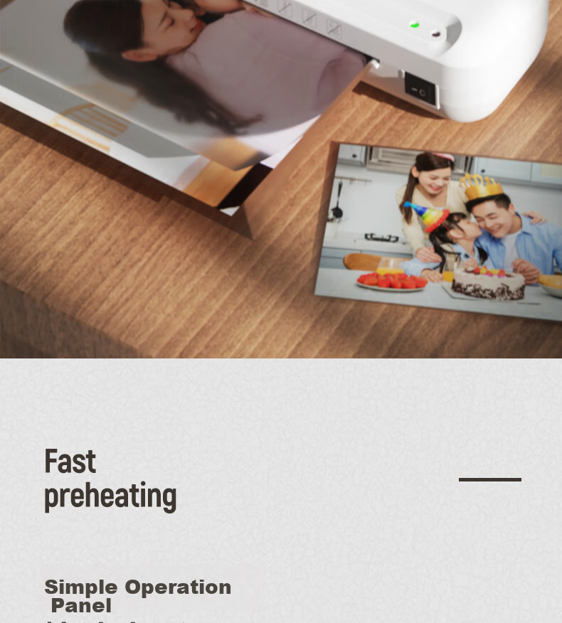 Deli Laminator A4, Photo Laminating Machine for Home And Office Use, Picture Laminating Machine, Film Covering Machine, Laminator with Laminating Pouches, 2132 18