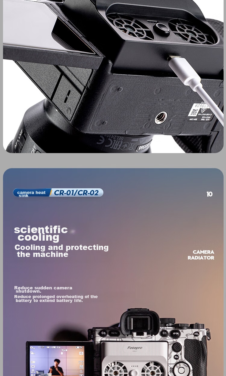 Fotopro CR-02 Portable Camera Semiconductor Cooling And Heat Dissipation Device, Black 9