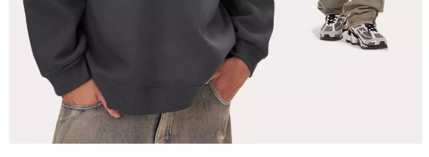 GENIOLAMODE Fleece-Lined Sweatshirt for Men, Winter Thick Warm Casual Loose Hoodie Pullover Trendy for Teenagers, Black, Size L 13