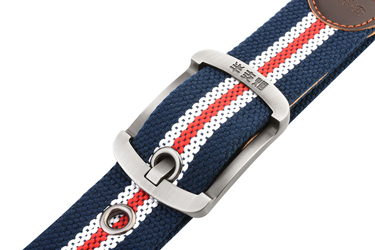 HALFEEL Outdoor Sports Casual Canvas Belt, Men's Pin Buckle Leather Belt, Youth Student Military Training Trendy Fashion Trouser Belt 3