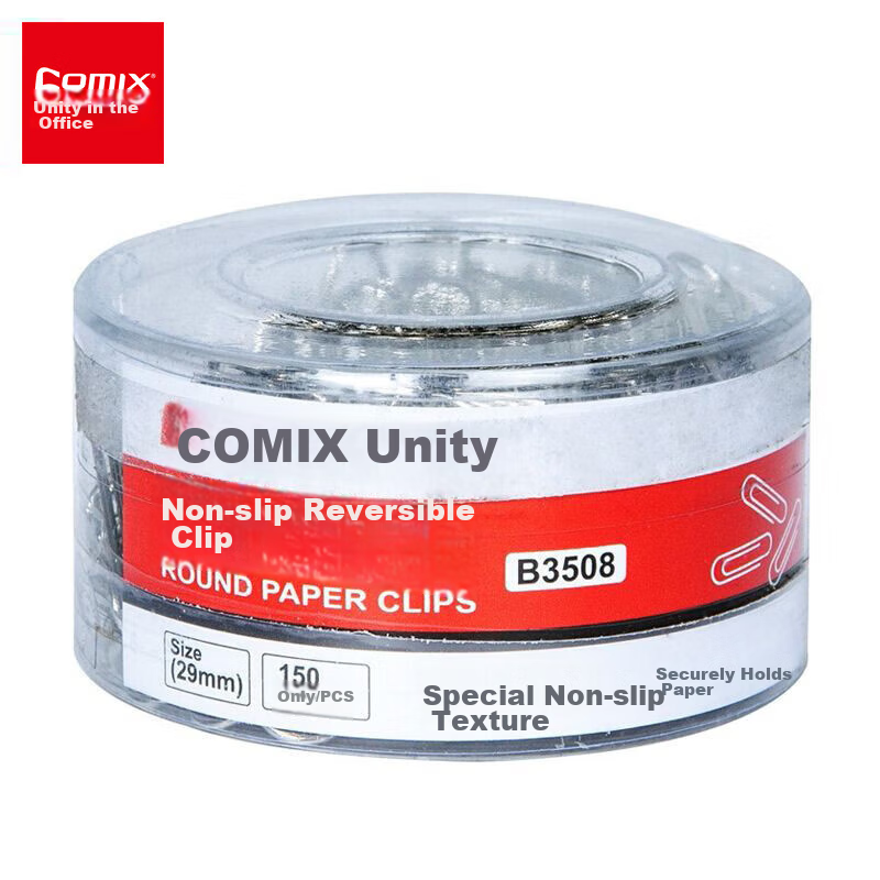 COMIX Paper Clips, Nickel-Plated Metal, Size 3#, 150 Pieces, B3508