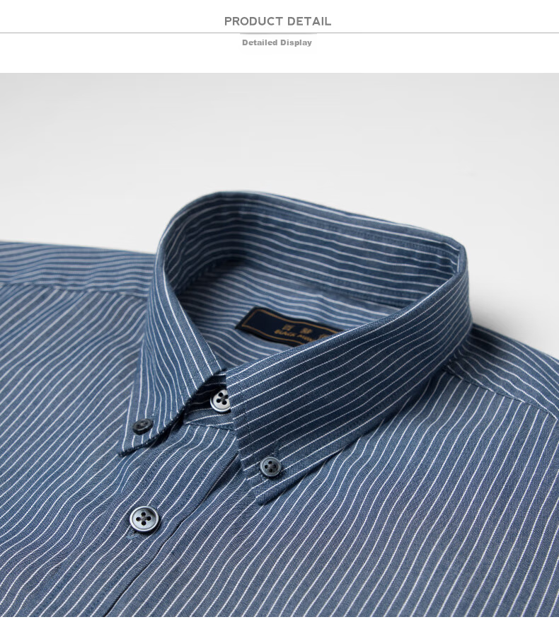 BLACKMONDAY [Easy-Care] Striped Shirt for Men, Spring And Autumn Business Casual Wrinkle-Resistant Non-Iron Long-Sleeve Dress Shirt 13