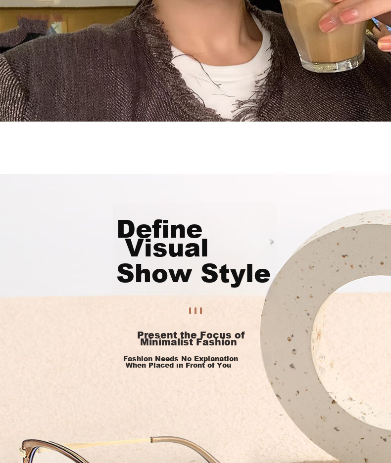 Boshide Blue Light Blocking Glasses, Non-Prescription Glasses, Cat Eye Glasses, No Prescription, Bare Face Beauty, Protective Eyewear, Pastoral Ice Coffee 5