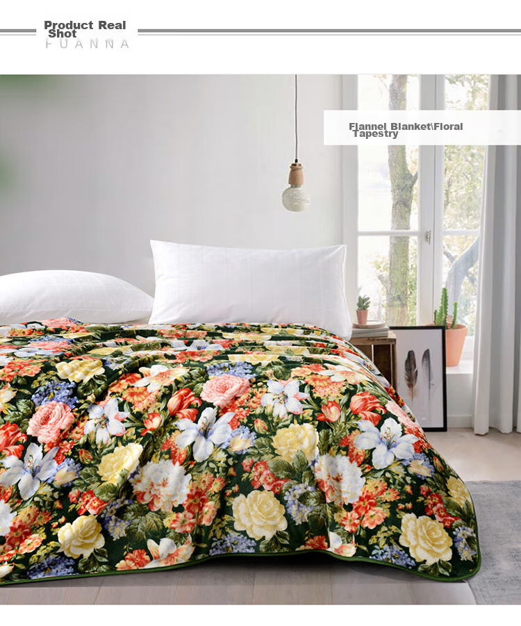 FUANNA Soft Flannel Blanket Warm Plush Nap Throw Travel Blanket Double Size 180*200cm 2