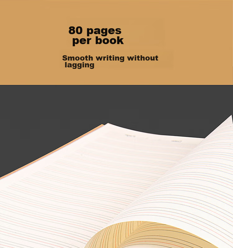 Jinlongxing [5-Pack] Kraft Paper Subject Notebooks B5 for Middle And High School Students, Classroom Error Correction Books, Homework Books, Notebooks, Journals, Comprehensive Notebooks, 5-Pack Set 6737 7