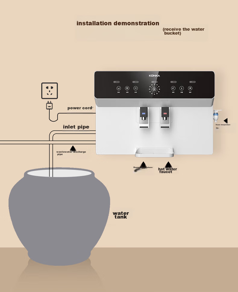 KONKA Water Purifier for Home Direct Drinking, RO Reverse Osmosis Direct Drinking And Heating All-In Machine, Wall-Mounted Or Countertop Filter, 100G All-In Water Purification System [On-Site Installation] KRO-J100 21