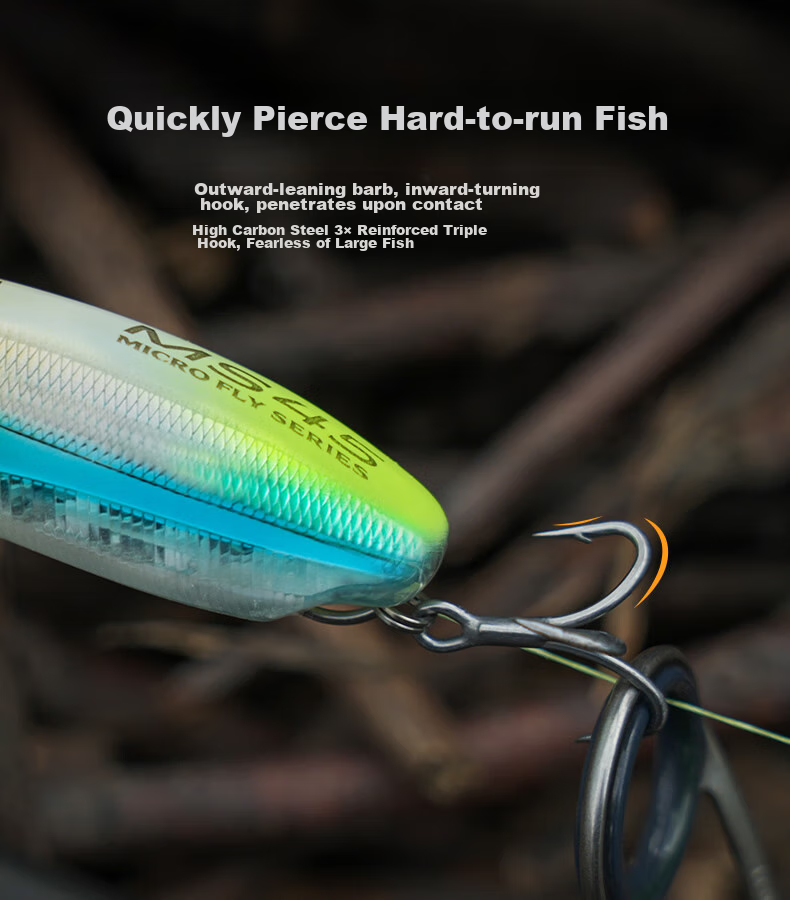 Guowangliya Lure Micro-Fly Scale Series Minnow Sinking Slow Sinking Floating Lure Artificial Bait Long-Distance Casting for Topmouth Culter And Bass in Black Pits 7