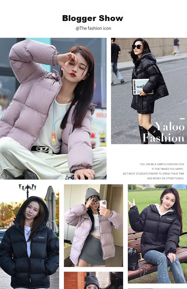 Yalu Waterproof, Windproof, And Dirt-Resistant Short down Jacket for Women, New Winter 2026 Style with Hood, Heat-Retaining And Warm Puffer Coat, Sold by JD 4