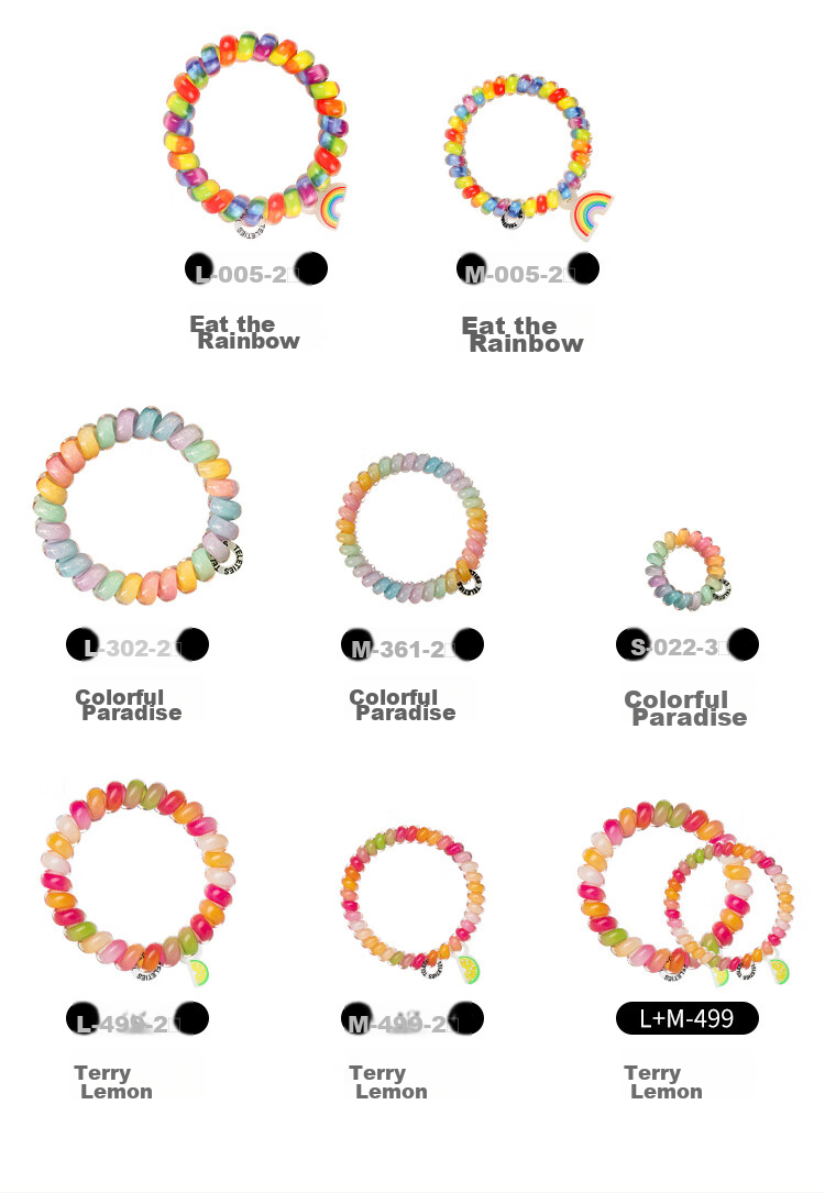 TELETIES American Imported Telephone Cord Organizer, Telie Ring, TT Ring, Cord Holder, Birthday Gift for Women, Rainbow Color, Size L 6