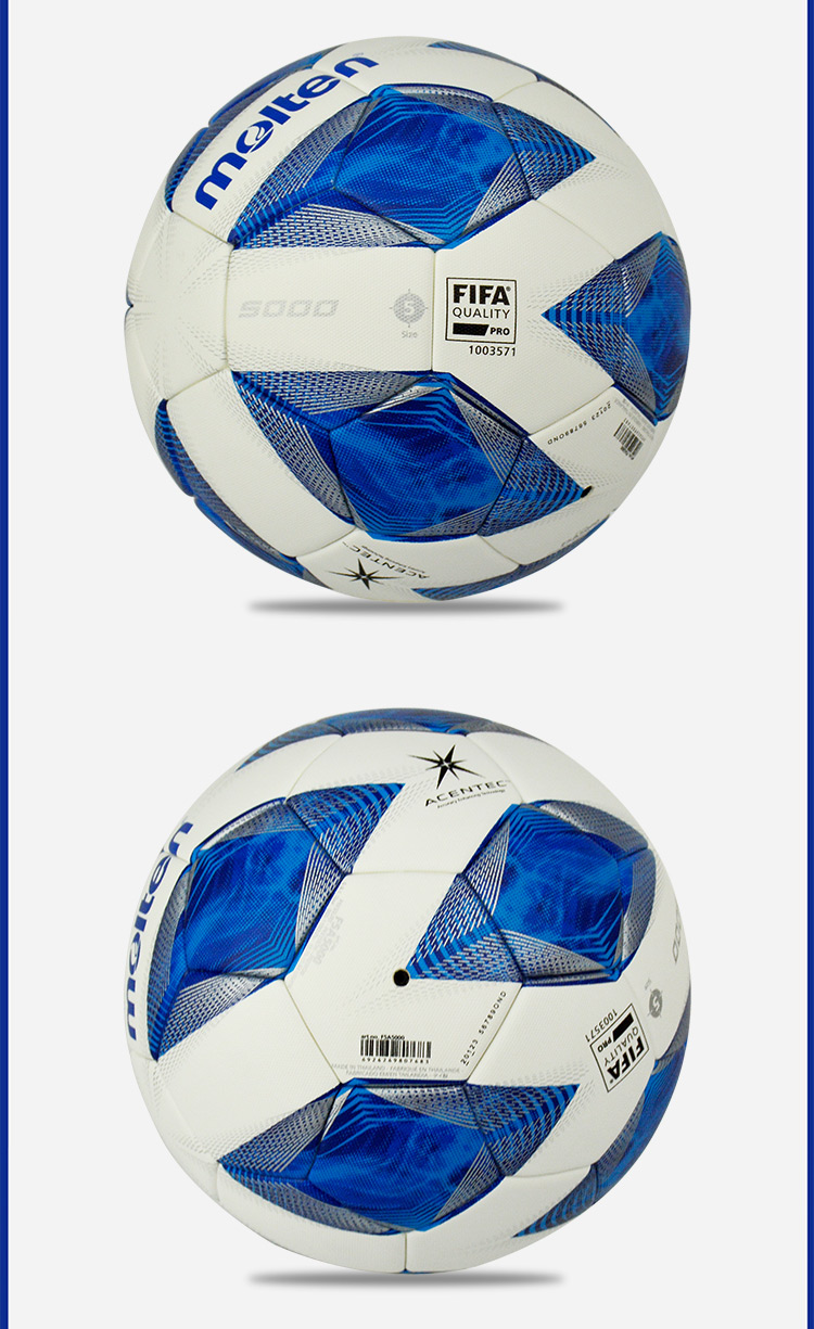 Molten Football Size 5 Standard F5D5000 Competition Model, Hot-Melt Process Latex Inner Liner with Built-In Foam Layer 3