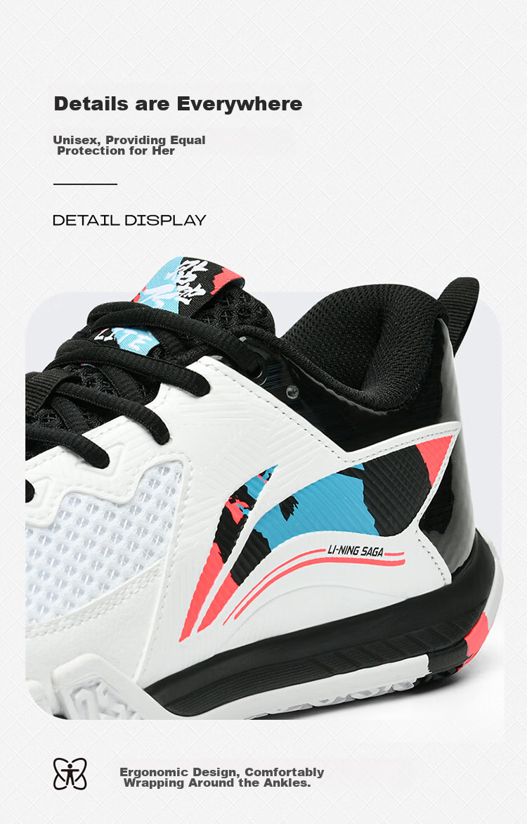 Li-Ning Badminton Shoes for Men And Women, Ground-Hugging Flight LITE Wide-Fit Training Competition Shuttlecock Shoes Second And Third Generatio 6