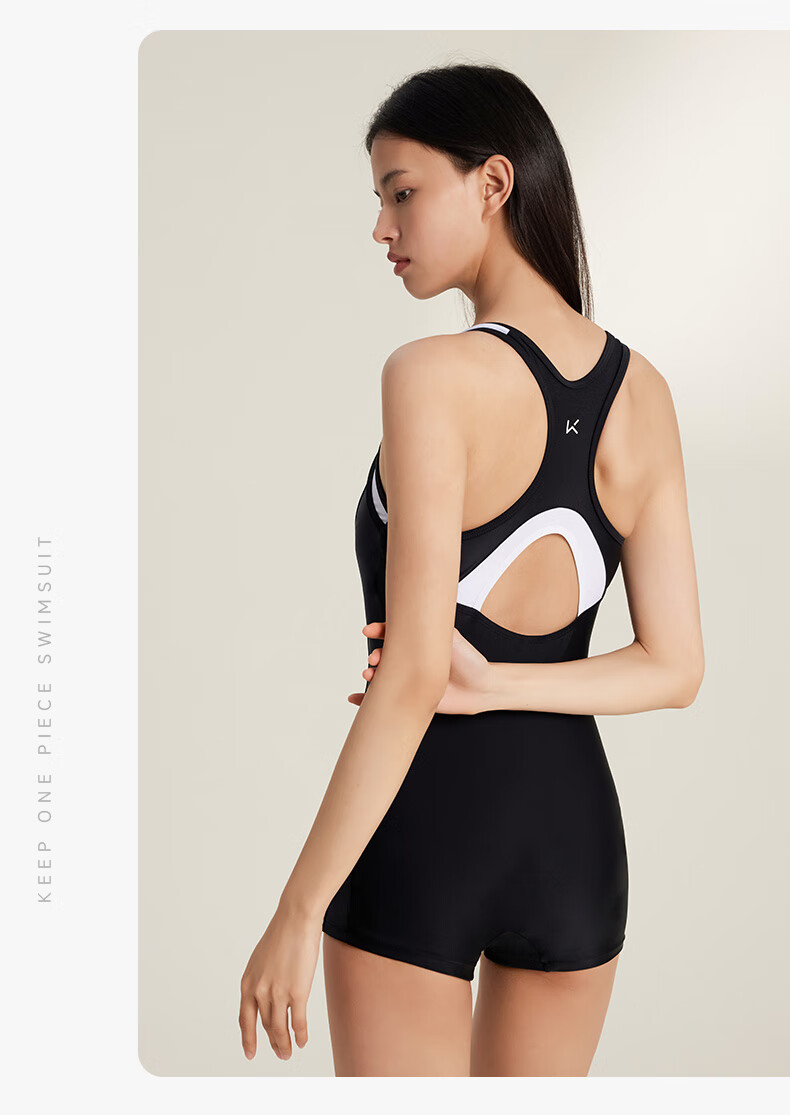 Keep Women's One-Piece Swimsuit, Professional Swimming Costume for Training, 601 Swimwear, Swimming Goggles And Swim Cap Three-Piece Set, Size L 17