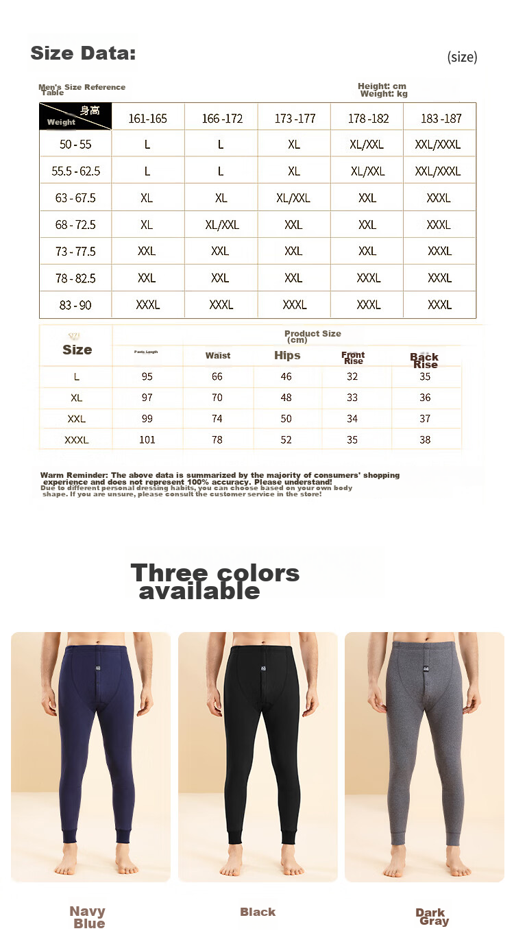Hengyuanxiang Autumn New Lambswool Cotton Pants for Men, Warm Fleece-Lined Double-Layer Large Size Wool-Knee Protection Base Layer Pants, Black XL 4
