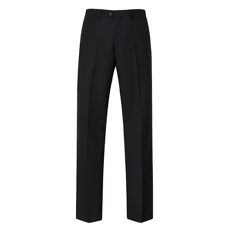Ayou Pang Plus Size Men's Business Casual Solid Color Trousers Loose Straight Leg Work Pants