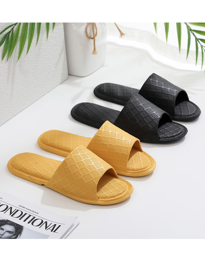 GUOLUOFEI Foldable Portable Ultra-Light Travel Slippers Hotel Summer Unisex Beige Size 42-43 3