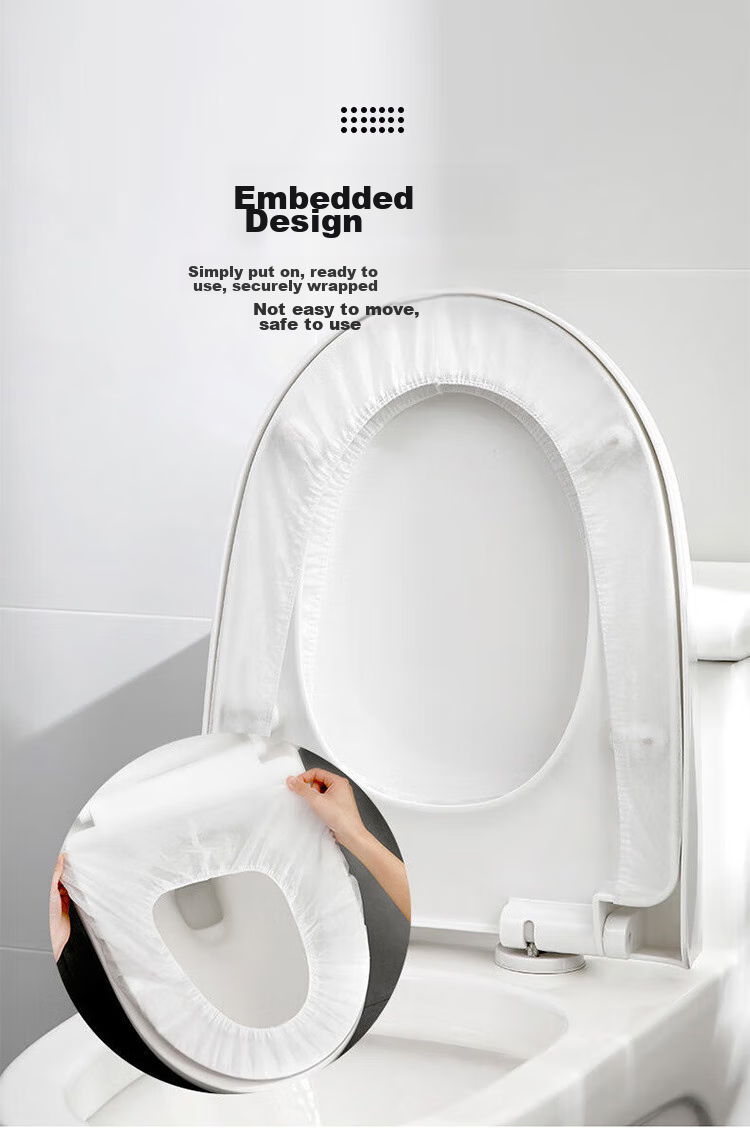 YOUAO Disposable Toilet Seat Covers, Extra Thick And Large, Individually Wrapped, 50 Pieces, Waterproof Non-Woven Paper Seat Protectors for Postpartum Wome 7