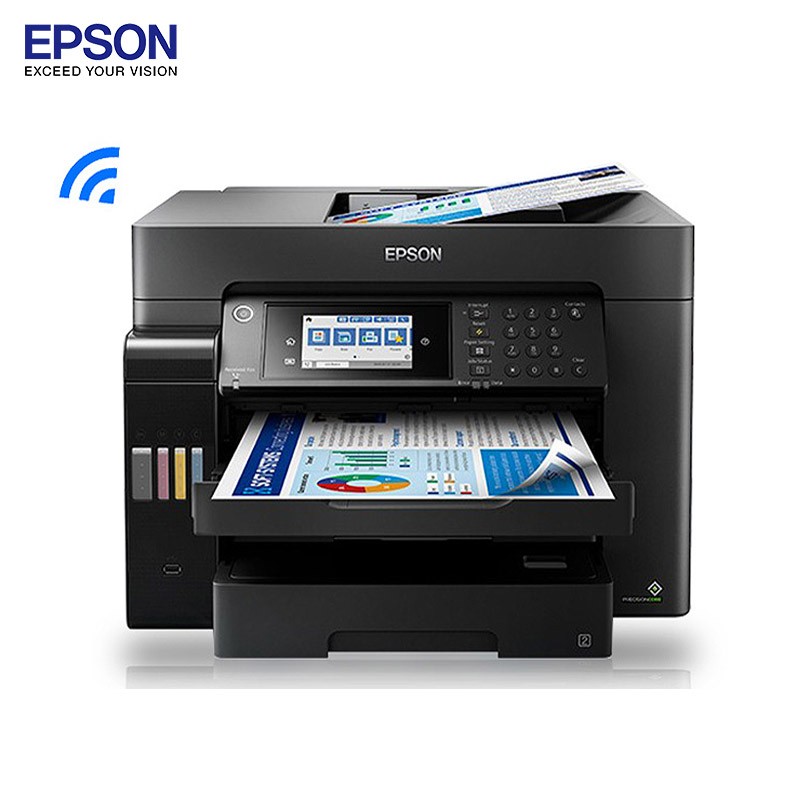Epson L15168 A3+ Color Inkjet Printer for Office, Automatic Duplex Printing, Copying, Scanning, And Faxing All-In Wired/Wireless