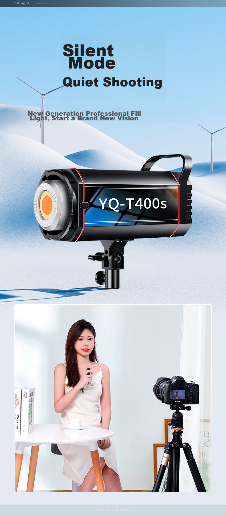 CRENOV [200W Measured Light] Live Streaming Photography LED Fill Light, Sunlight Lighting, Softbox Light for Shooting, Studio Photo Equipment, Camera Props, Streamer Beauty Kit 6