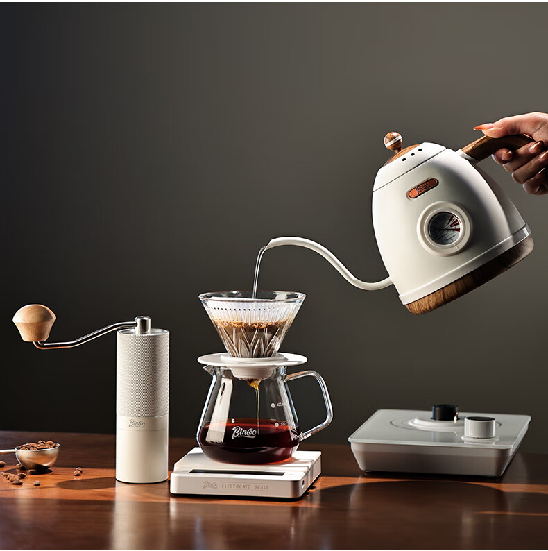 Bincoo Hand-Cranked Coffee Grinder with CNC Steel Core Hexagon, All-In Manual Italian Coffee Machine, Coffee Bean Grinder 12