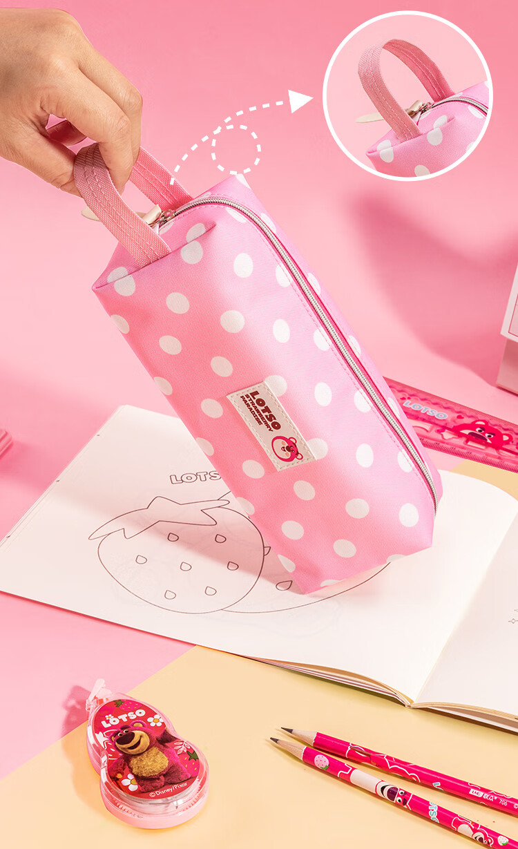 Disney Pencil Case for Elementary School Students, Simple Canvas Three-Layer Large Capacity Girls' Stationery Box, Cute And Stylish Children's Pencil Case, Stationery Bag, School Supplies, Graduation Gift 6