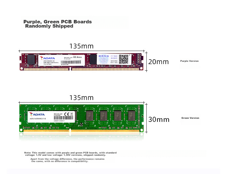 ADATA 8GB DDR3 1600 Desktop Memory, Wanziqianhong 3