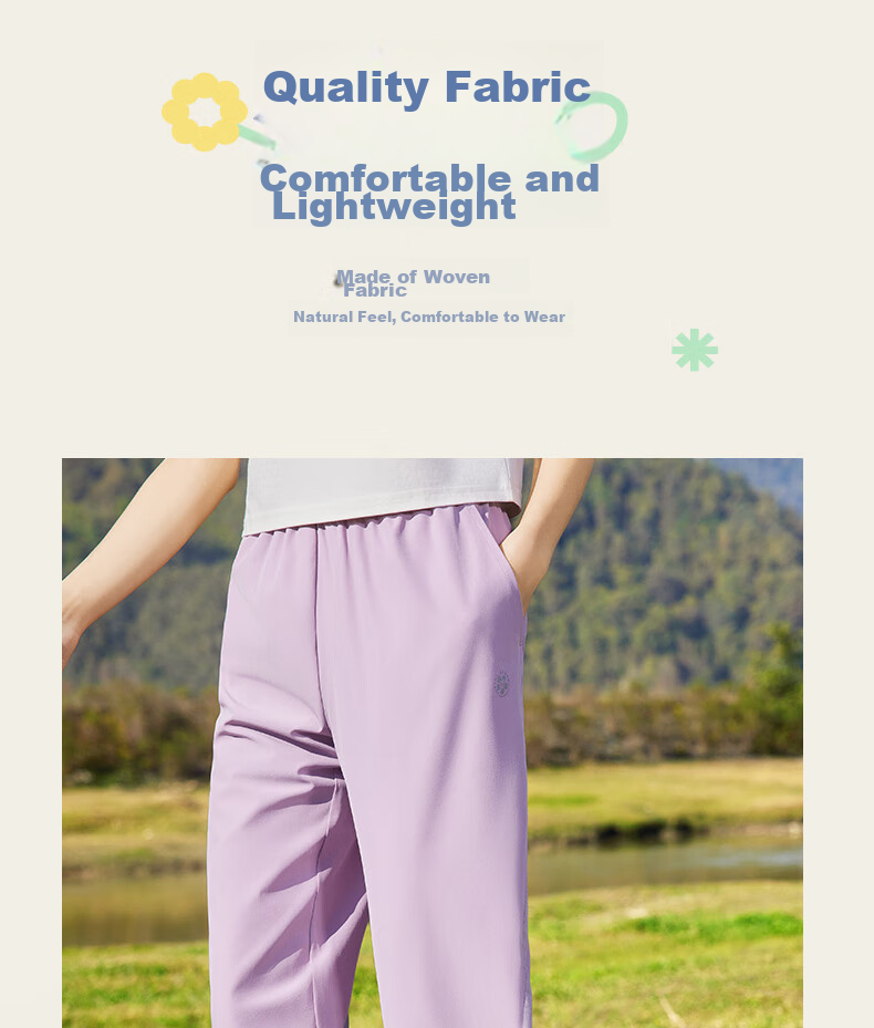 361° Women's Sports Pants Spring Summer Quick-Dry Jogger Casual Loose Running Yoga Fitness Pants 662614707-5 9