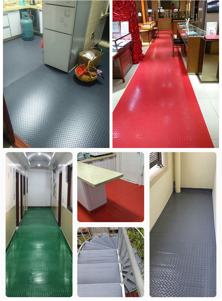 DIYIN Entrance Door Non-Slip Mat, Bathroom PVC Waterproof Foot Mat, Herringbone Pattern, 1.3mm Thick, 1.2 Meters Wide, 1 Meter Long 7