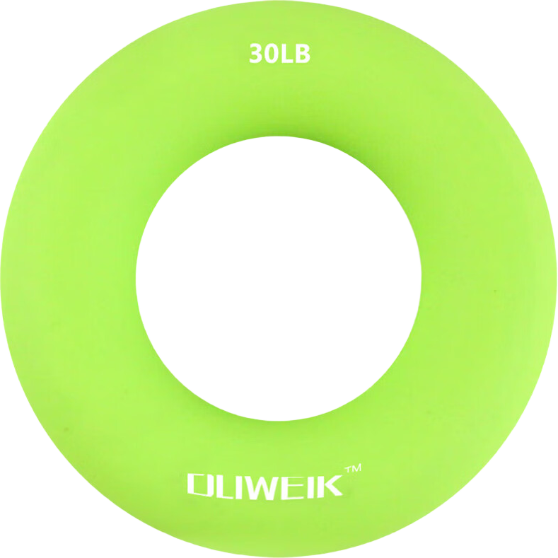 Duweike Finger Grip Strengthener, Hand Exercise for Rehabilitation Training, Arm Workout for Men And Women, Circular Green Design, 30 Pounds