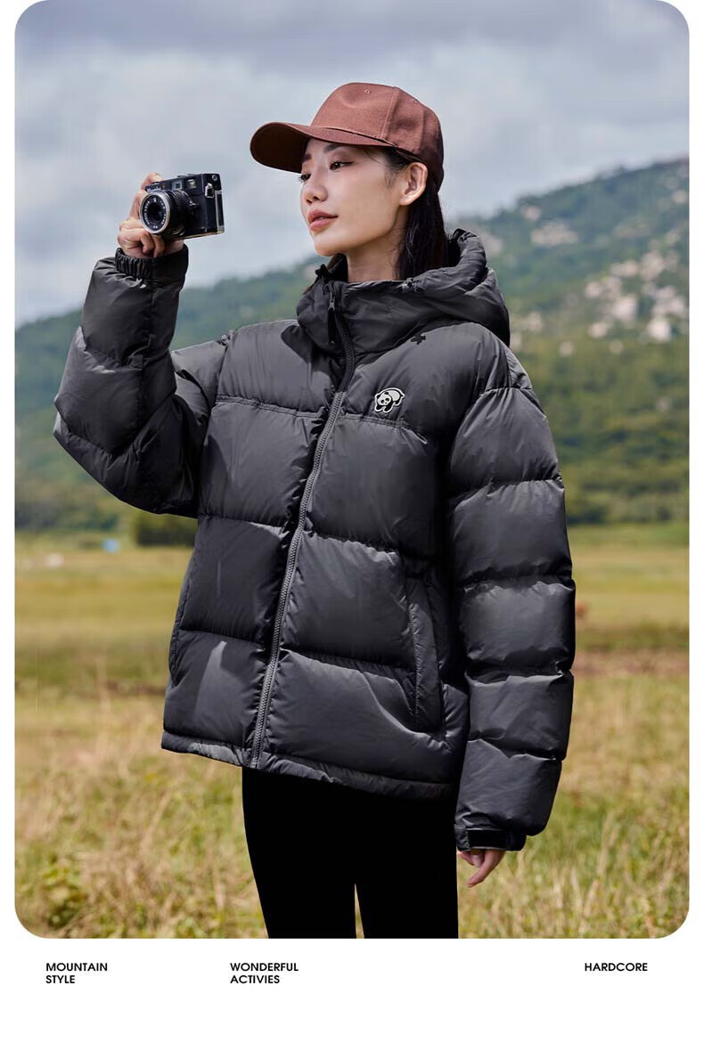 CAMEL Outdoor down Jacket, Autumn And Winter New Style for Men And Women, Thickened Duck Down, Windproof And Water-Resistant, Panda down Jacket 14