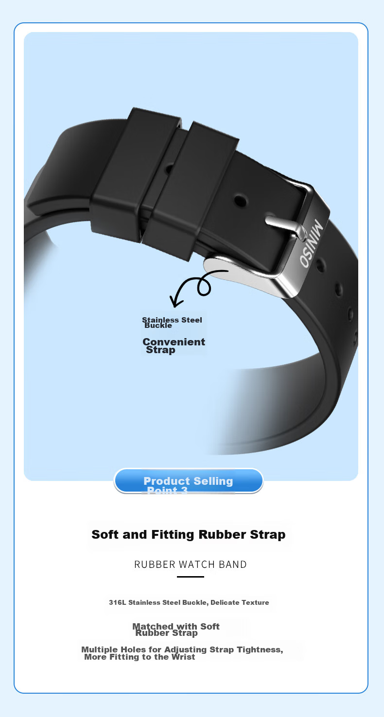 MINISO High School And Middle School Student Watch for Men, Mechanical Silent Wind Design for College Entrance Exams, Birthday Gift for Ages 6-12 18