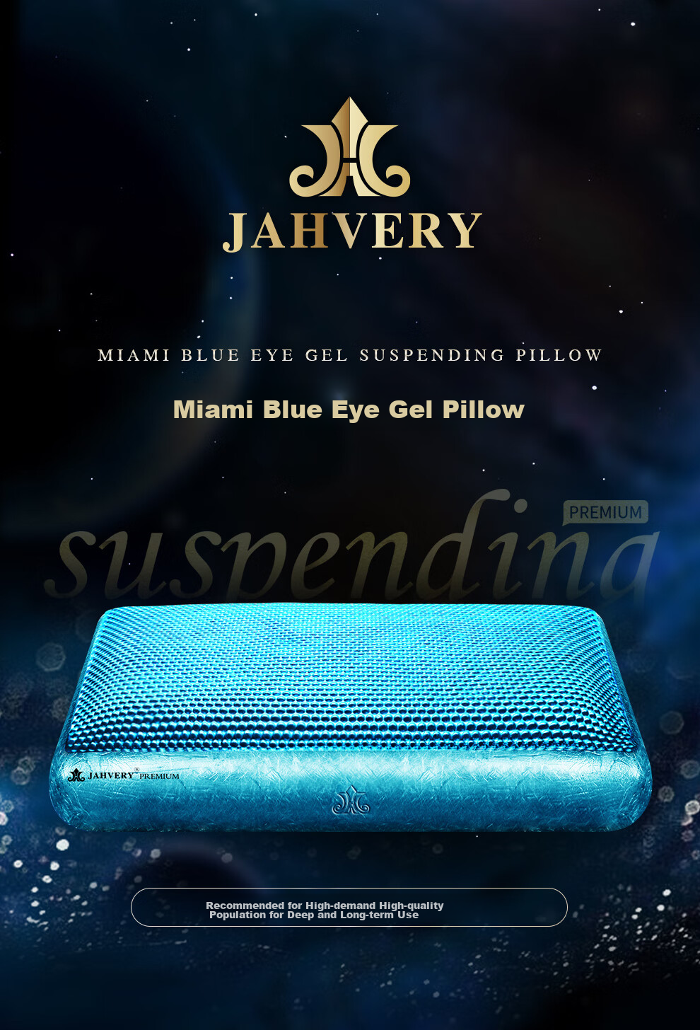 JAHVERY Pillow, Cervical Pillow for Adults, Sleeping Neck Support Pillow, Memory Foam Pillow, Gel Pillow, Miami II Series, 8cm 2