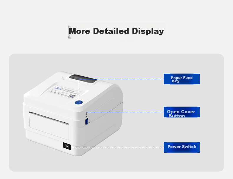 QIRUI QR-586B Express Delivery Printer Electronic Labeling Machine, 108mm Self-Adhesive Cross-Border Barcode Thermal Label Printer for Commercial Use 14