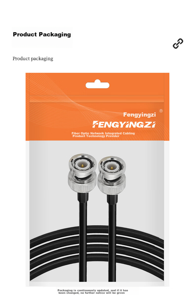 Fengyingzi BNC Male to BNC Male RF Cable, Coaxial Line 50-3 Feeder Line Jumper Extension Cable, 2 Meters, FYZ-RI130 5