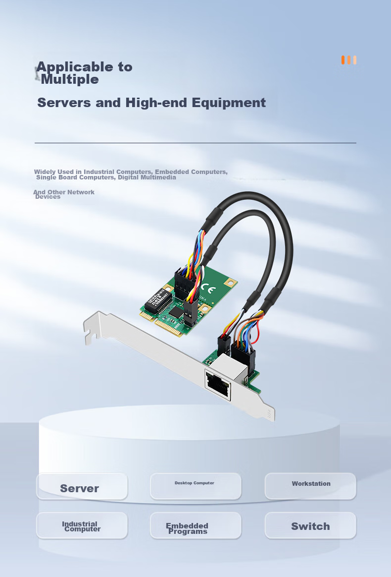 EB-LINK I210 Chip M.2 to Gigabit Single-Port Desktop (M2 B+M KEY) Ethernet Mini Wired Network Card Server Embedded Industrial Control Machine 9